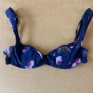 Agent Provocateur Black Floral Daena Bra